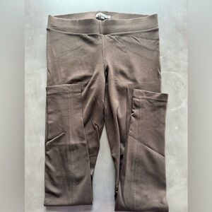 Vince Brown Viscose Blend Leggings Small